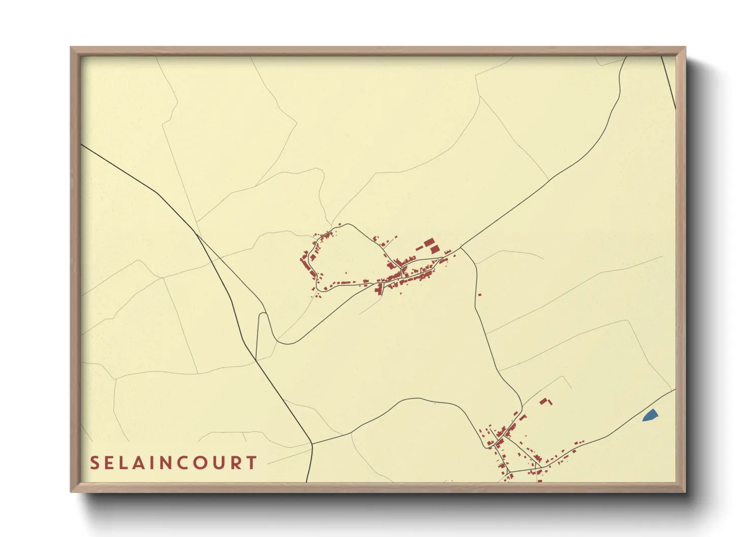 Une affiche de carte sur Selaincourt