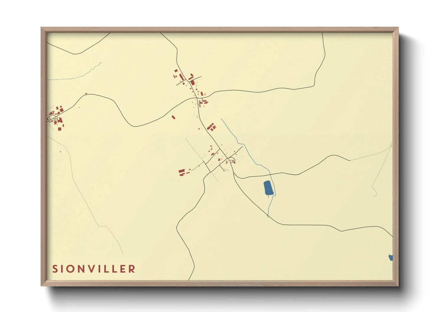 Une affiche de carte sur Sionviller