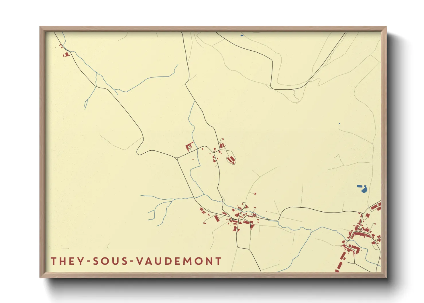 Une affiche de carte sur They-sous-Vaudemont