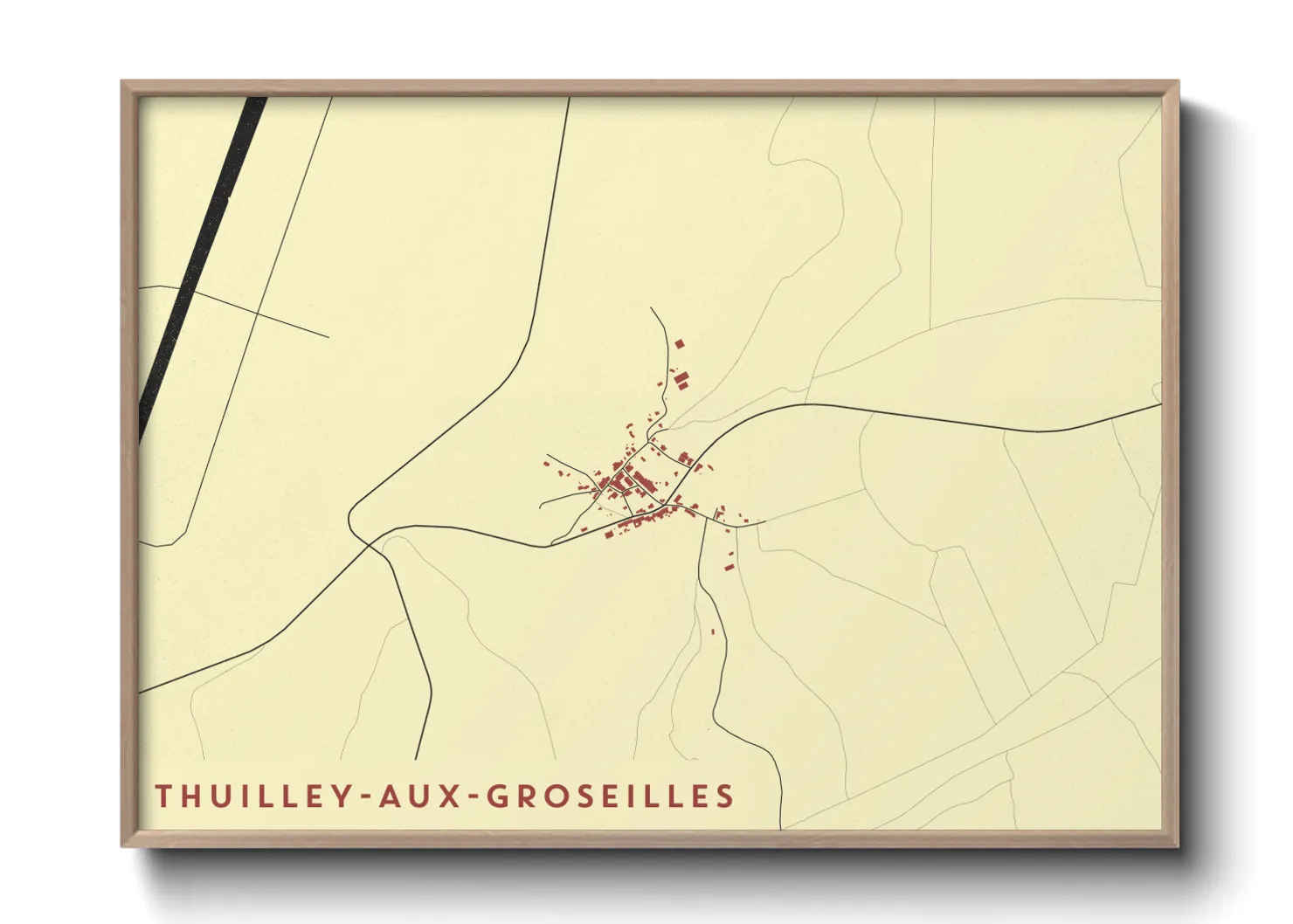 Une affiche de carte sur Thuilley-aux-Groseilles
