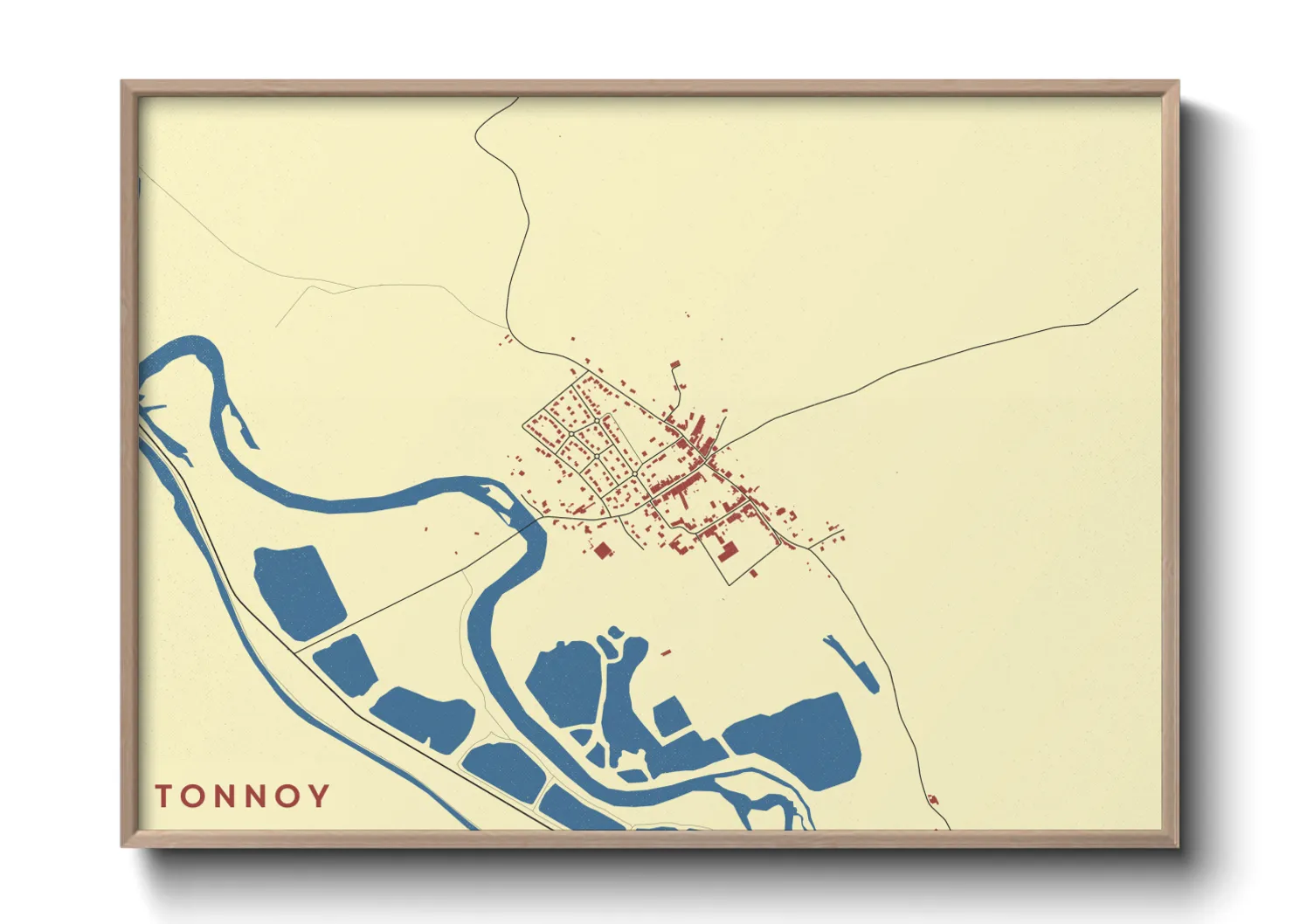 Une affiche de carte sur Tonnoy