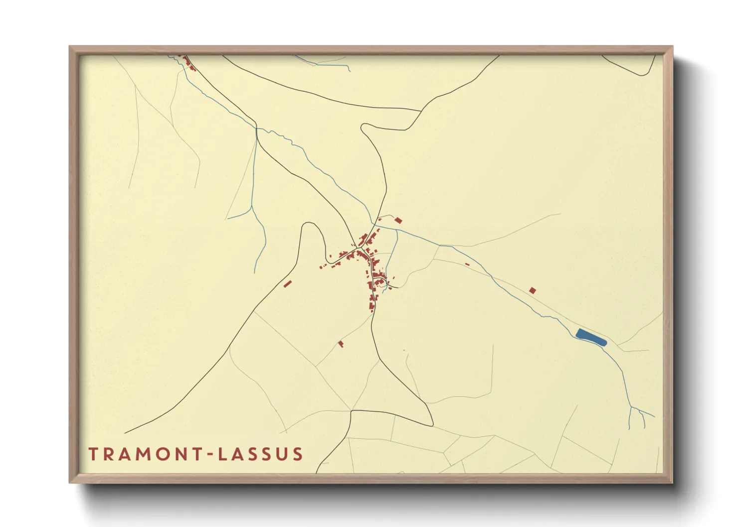 Une affiche de carte sur Tramont-Lassus