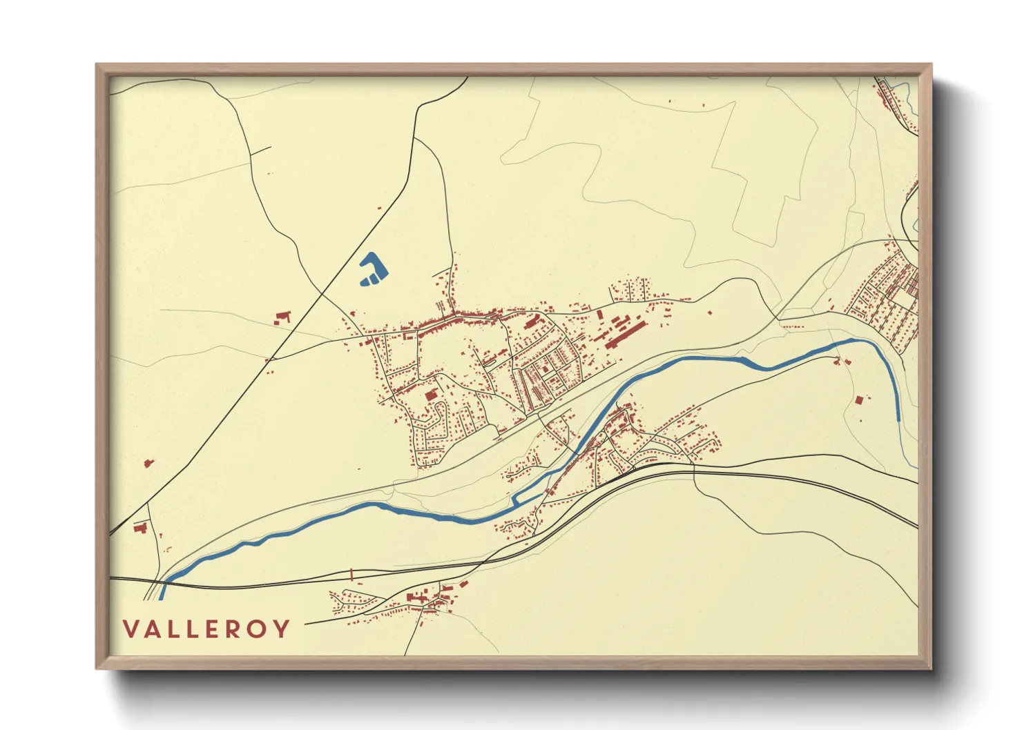 Une affiche de carte sur Valleroy