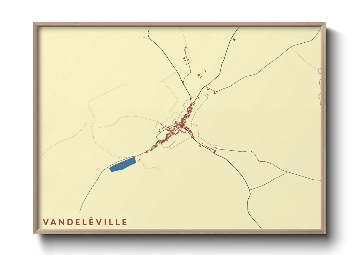 Une affiche de carte sur Vandeléville