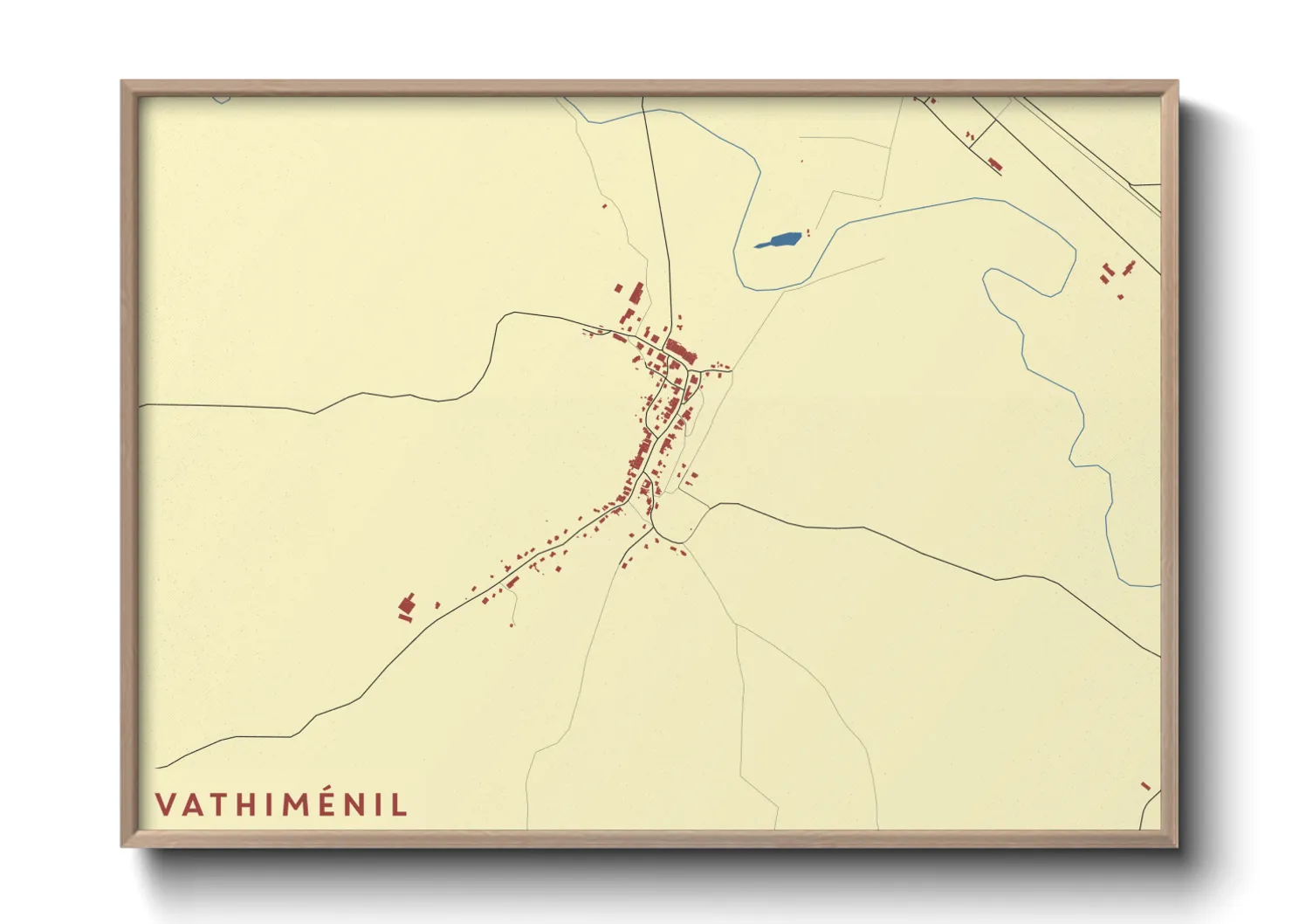 Une affiche de carte sur Vathiménil