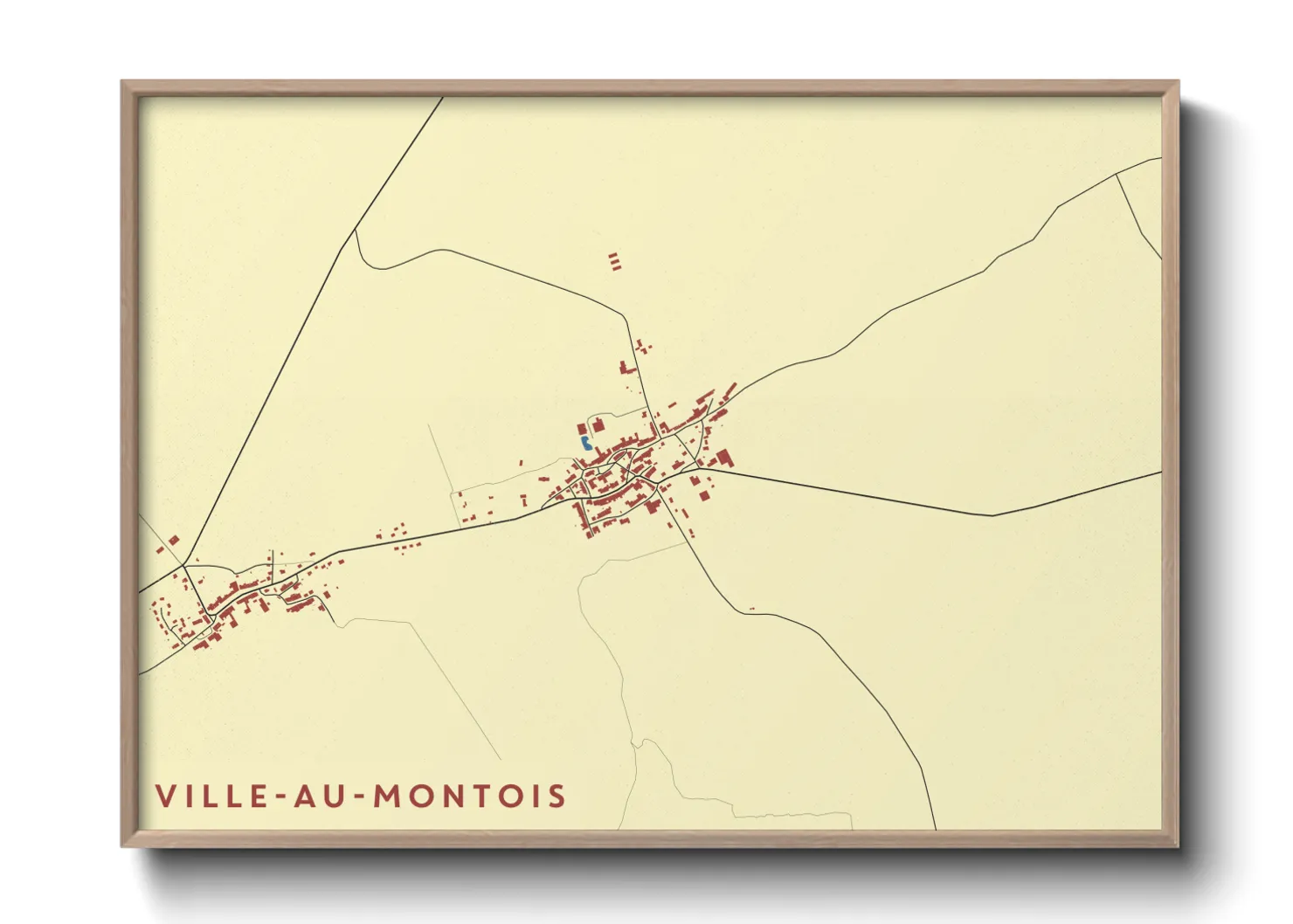 Une affiche de carte sur Ville-au-Montois