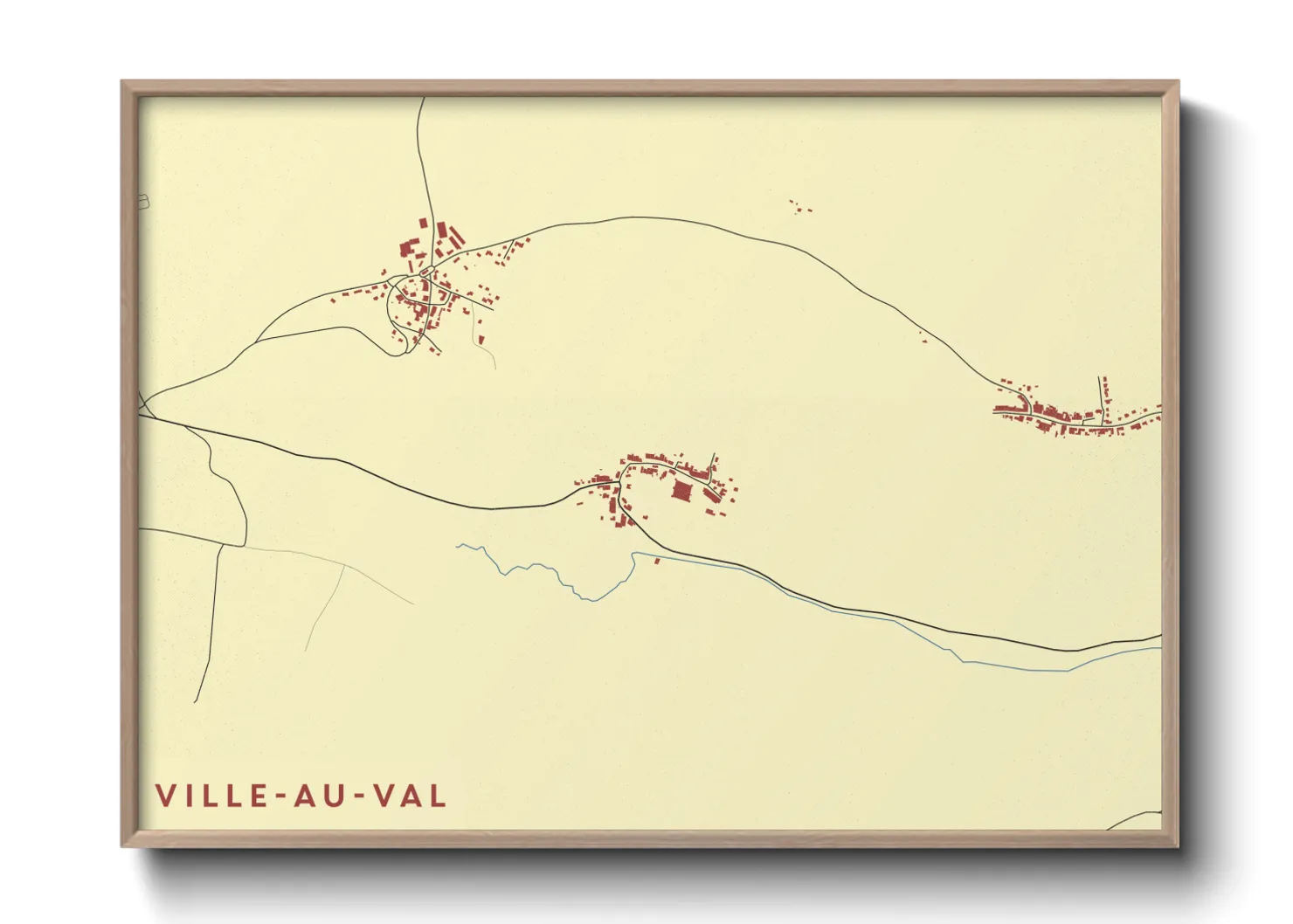 Une affiche de carte sur Ville-au-Val