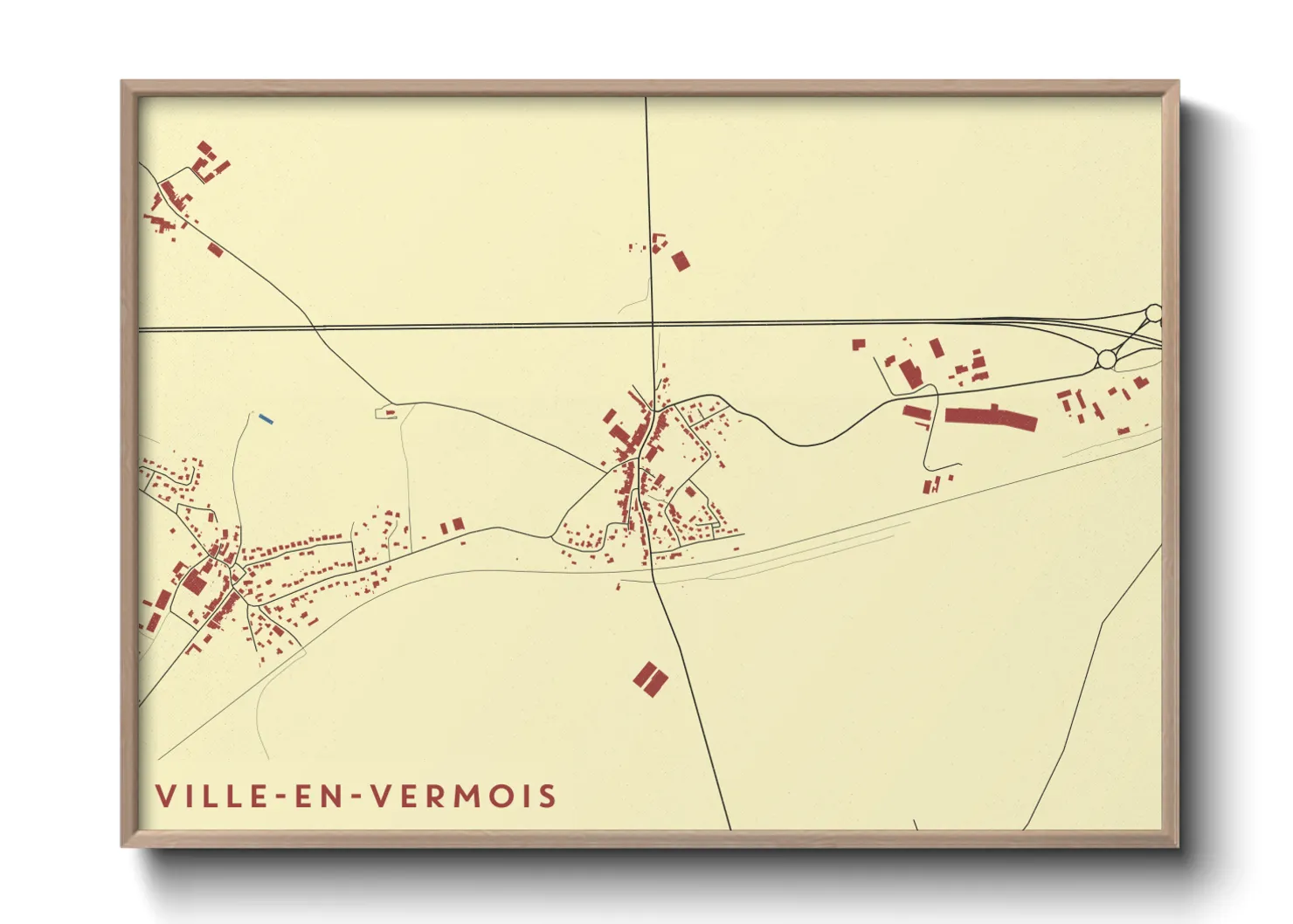Une affiche de carte sur Ville-en-Vermois