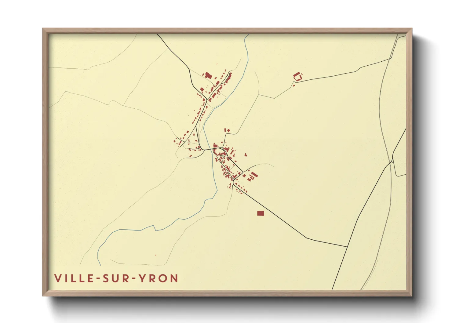 Une affiche de carte sur Ville-sur-Yron
