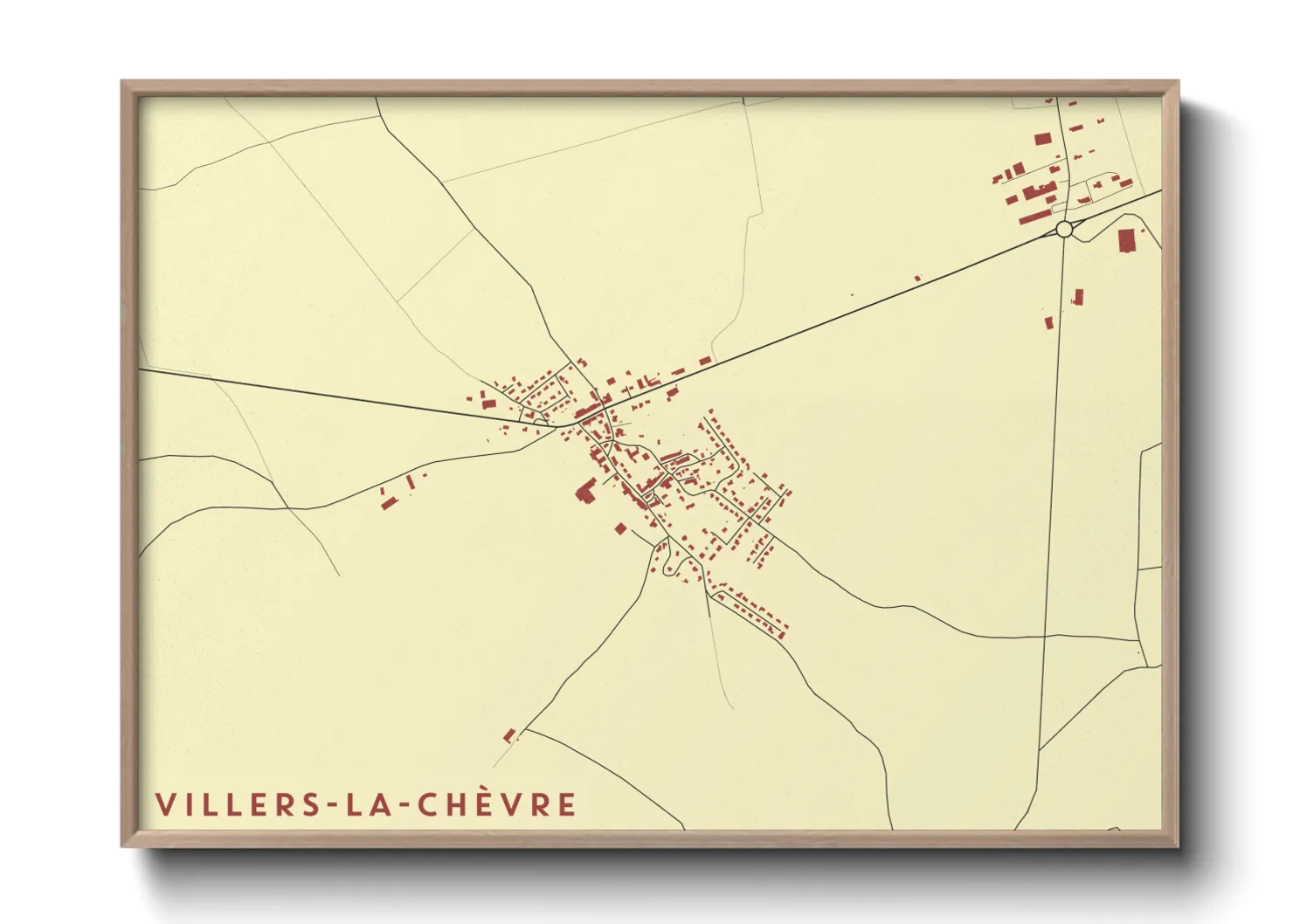 Une affiche de carte sur Villers-la-Chèvre