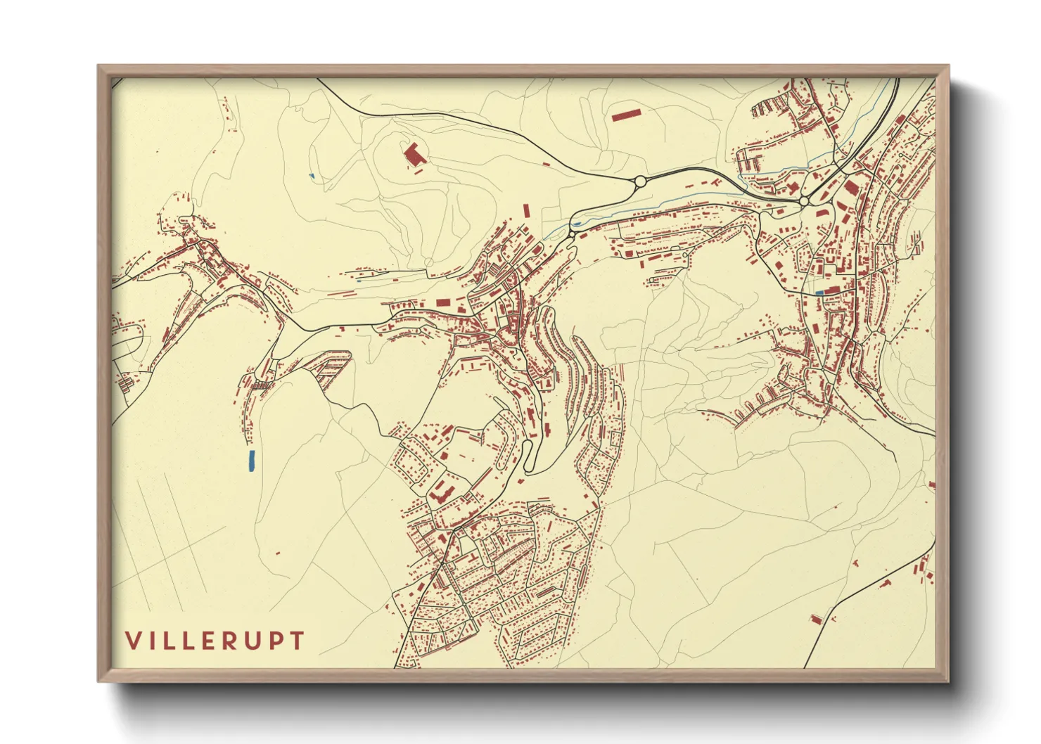 Une affiche de carte sur Villerupt