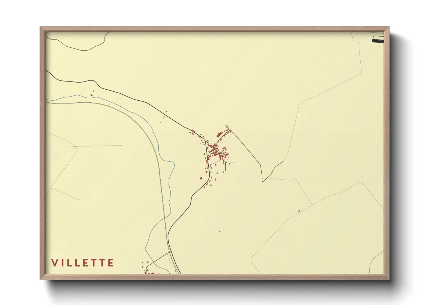 Une affiche de carte sur Villette
