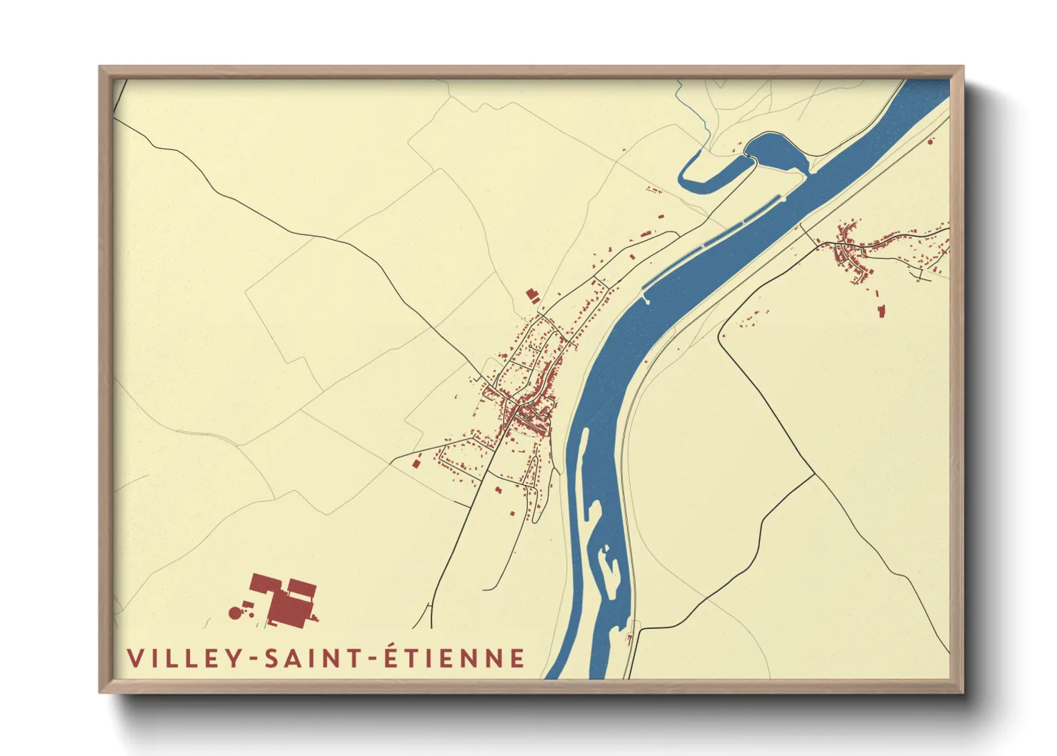 Une affiche de carte sur Villey-Saint-Étienne