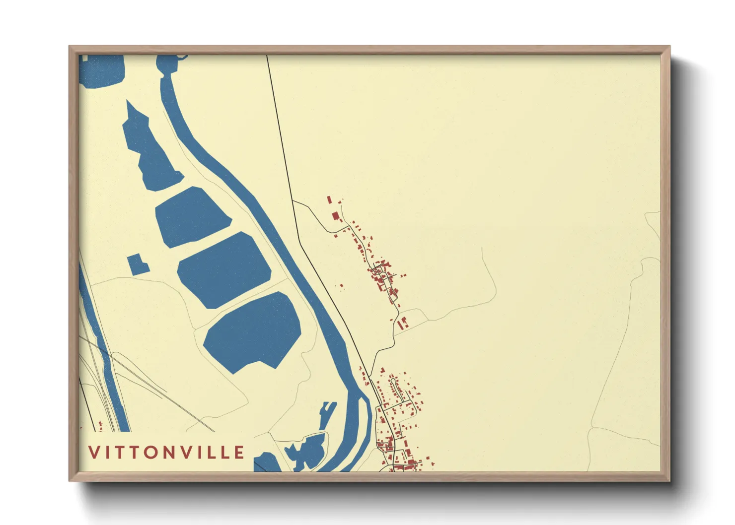 Une affiche de carte sur Vittonville