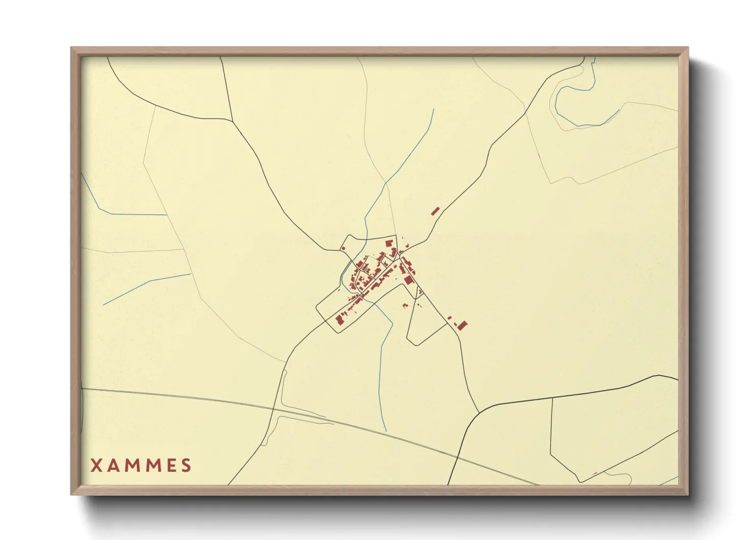 Une affiche de carte sur Xammes