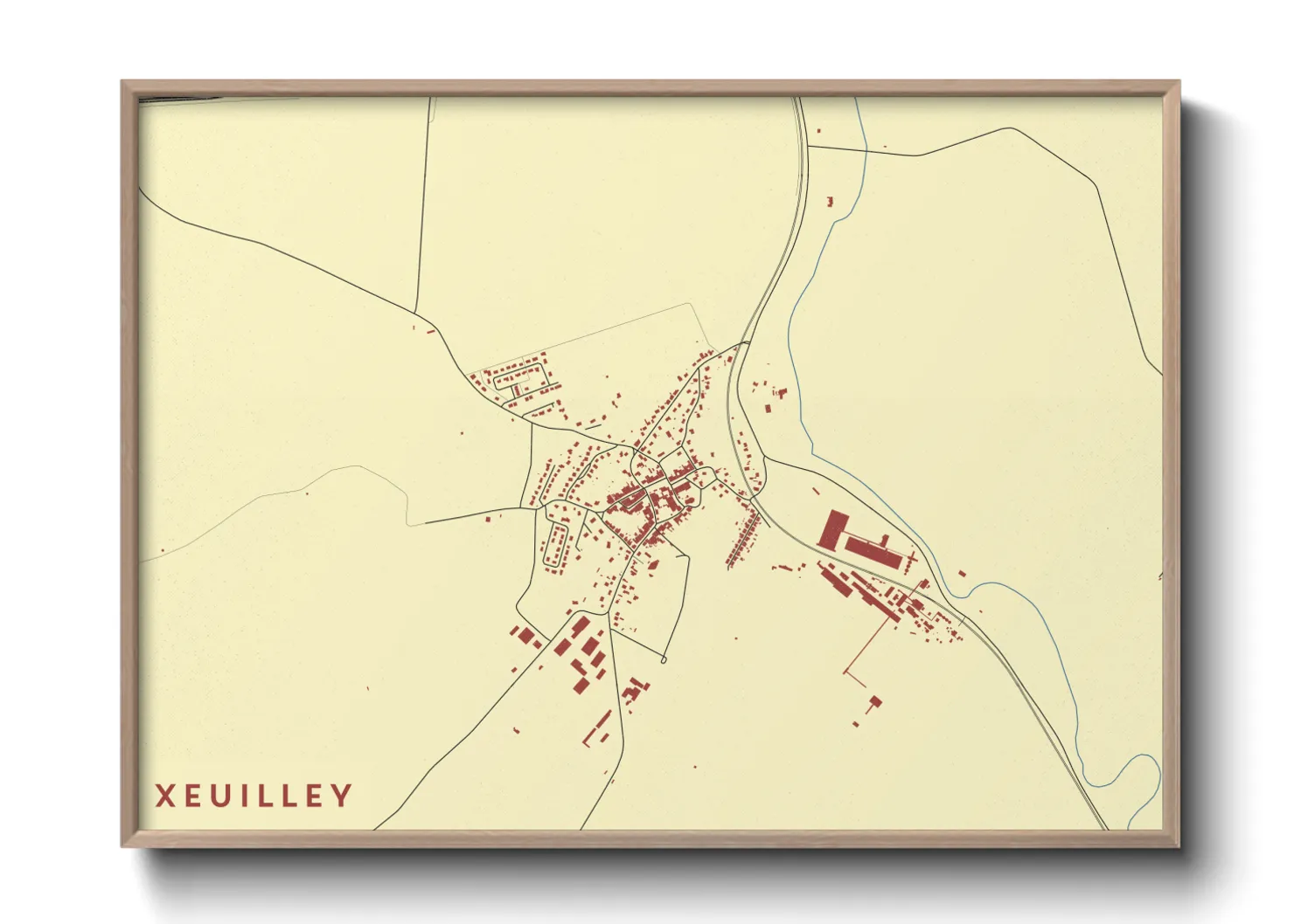 Une affiche de carte sur Xeuilley
