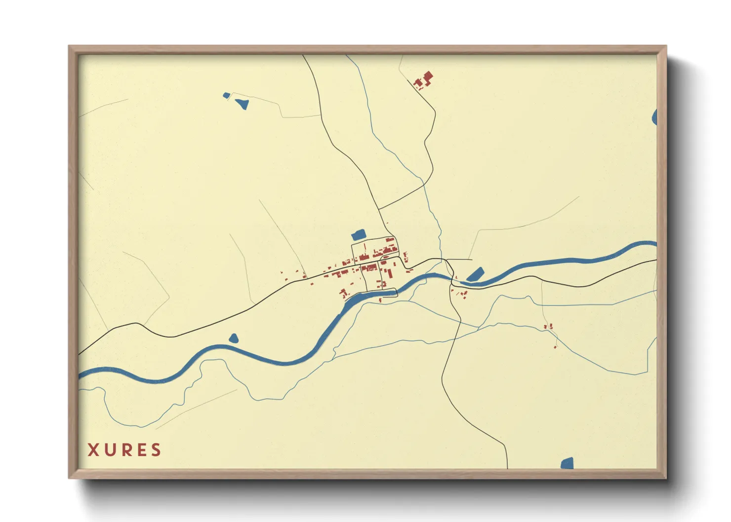 Une affiche de carte sur Xures