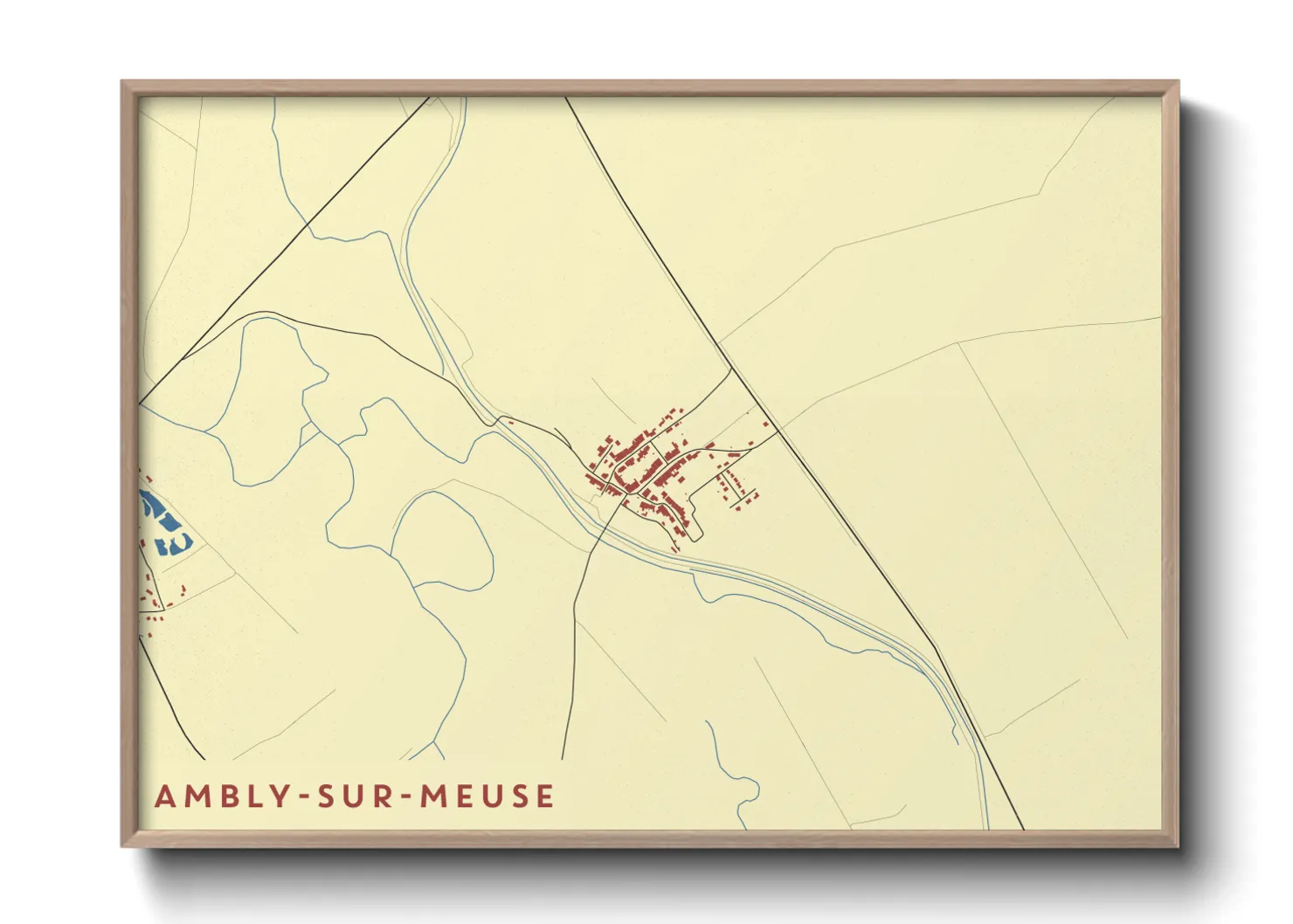Une affiche de carte sur Ambly-sur-Meuse