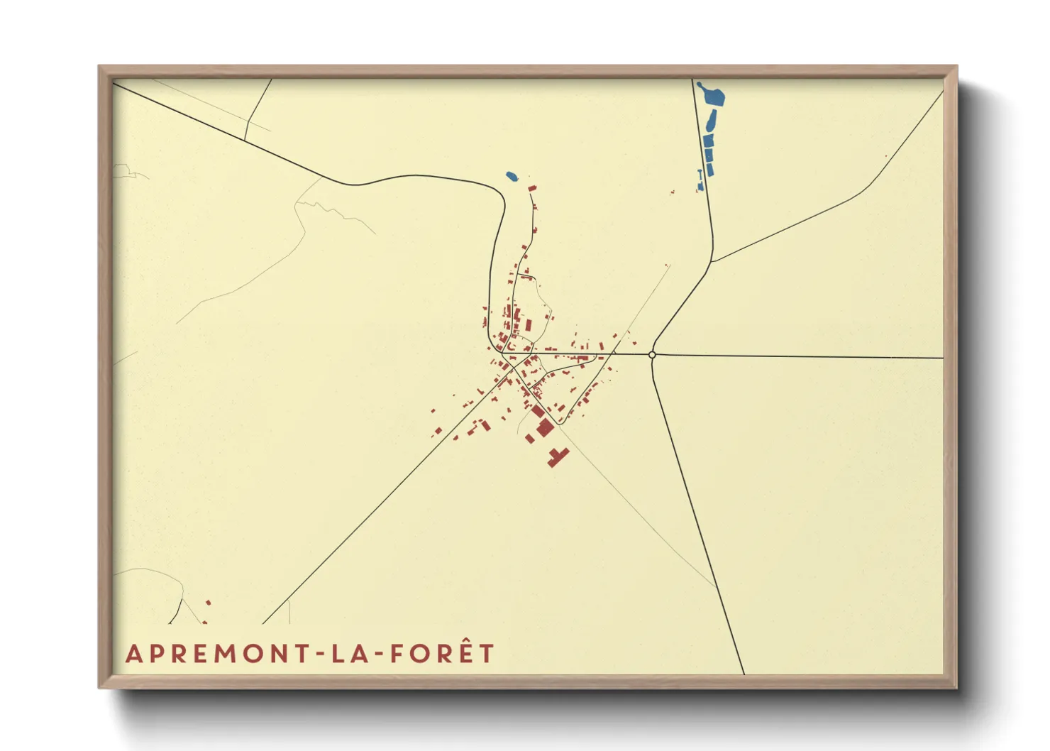 Une affiche de carte sur Apremont-la-Forêt