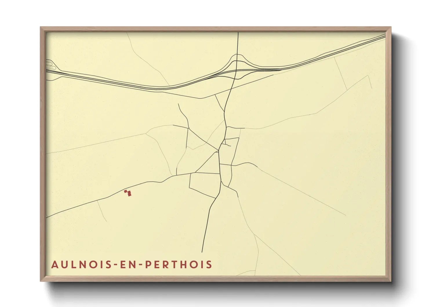 Une affiche de carte sur Aulnois-en-Perthois