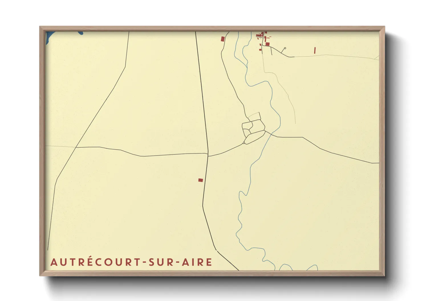 Une affiche de carte sur Autrécourt-sur-Aire