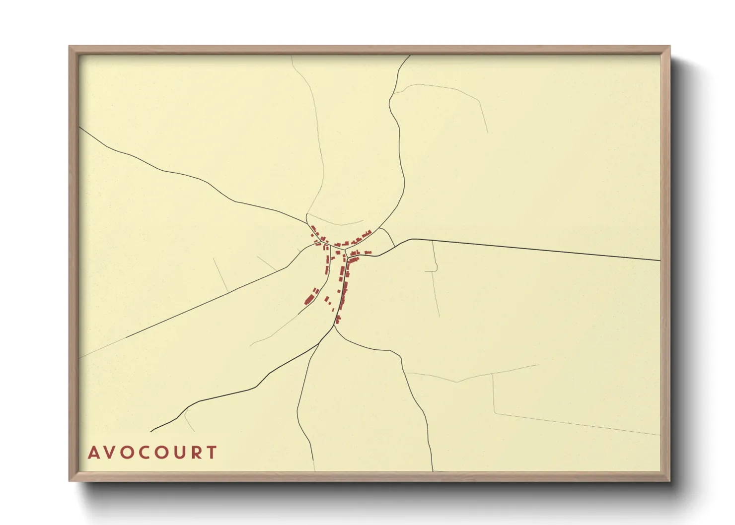 Une affiche de carte sur Avocourt