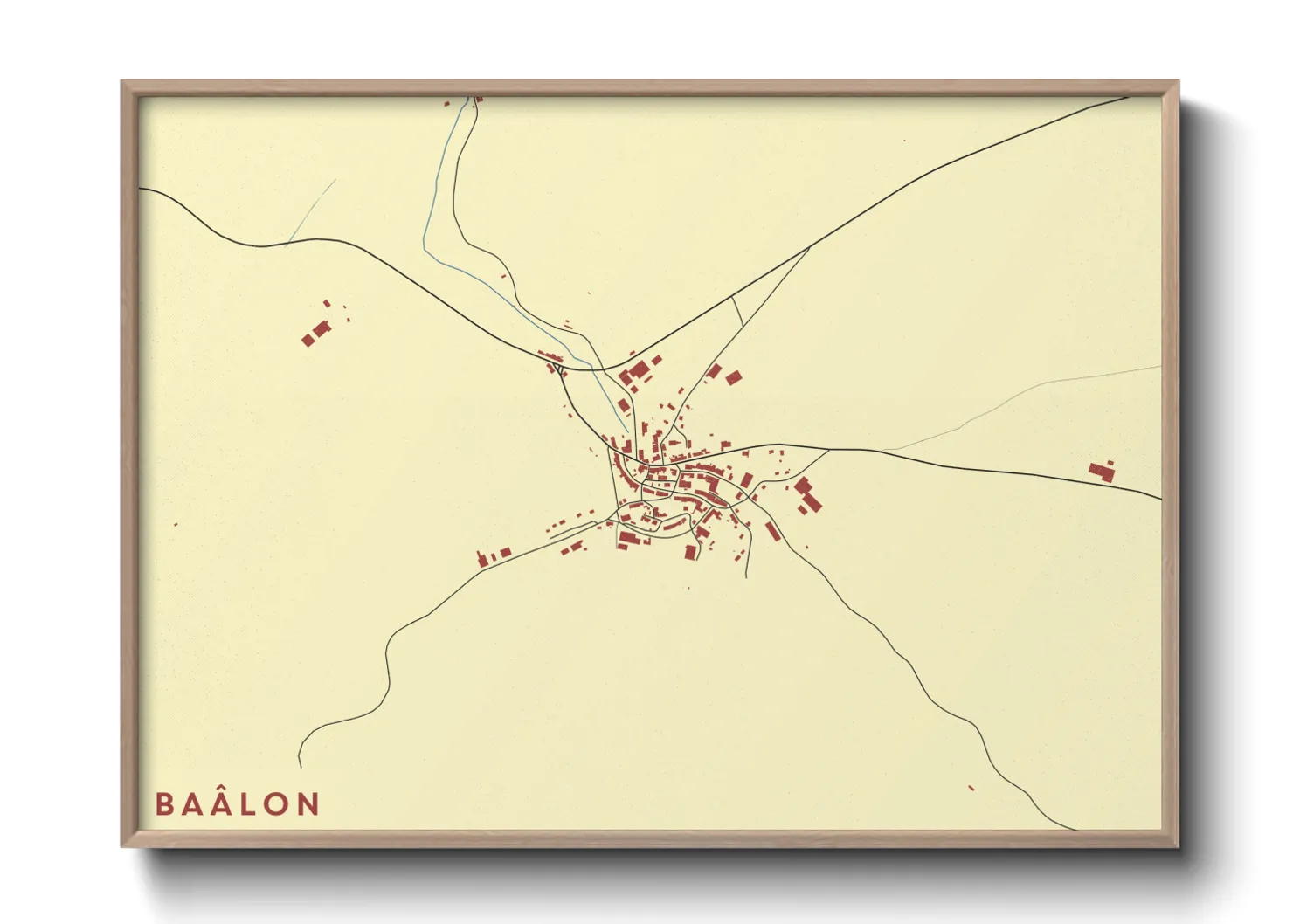 Une affiche de carte sur Baâlon