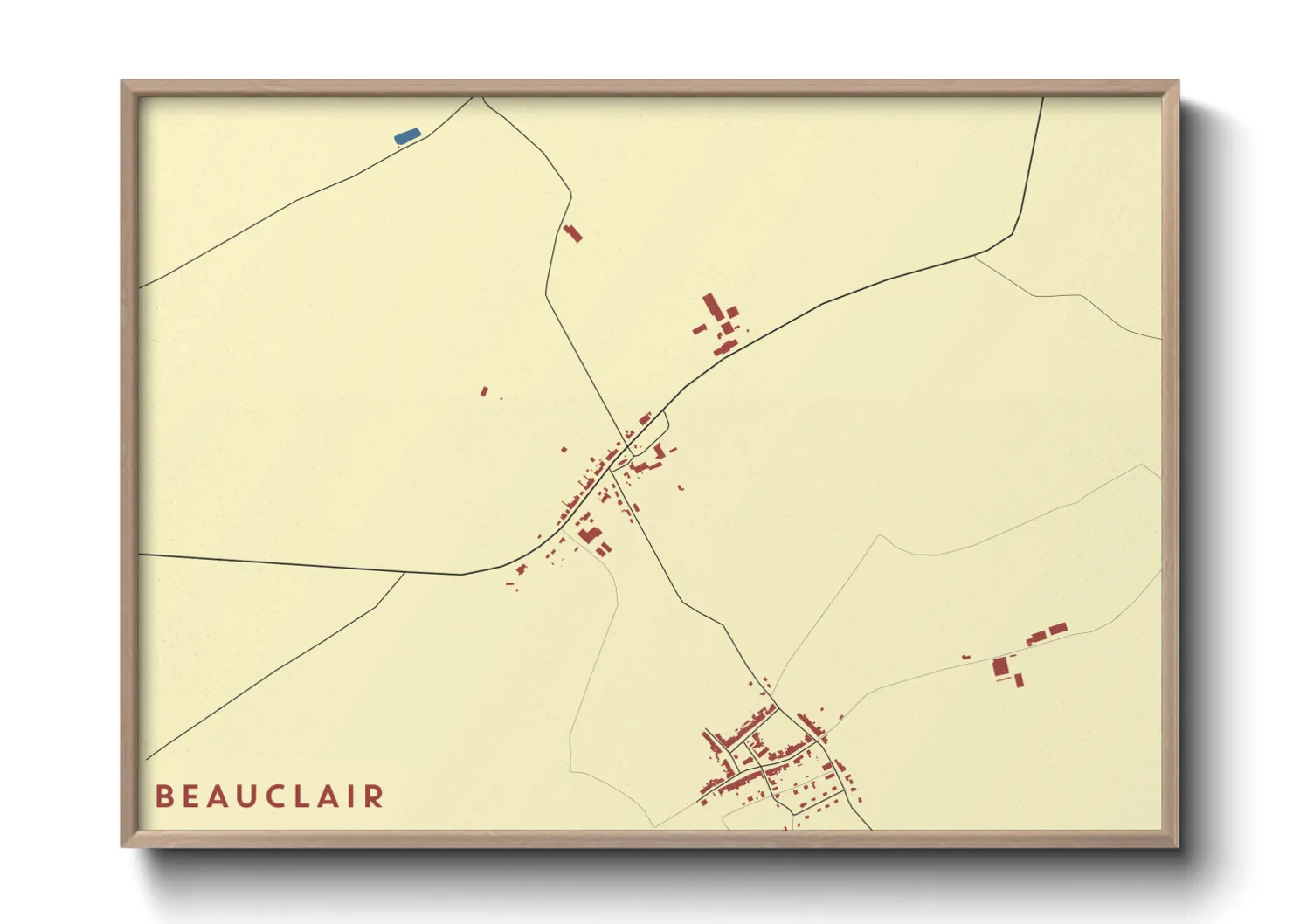 Une affiche de carte sur Beauclair