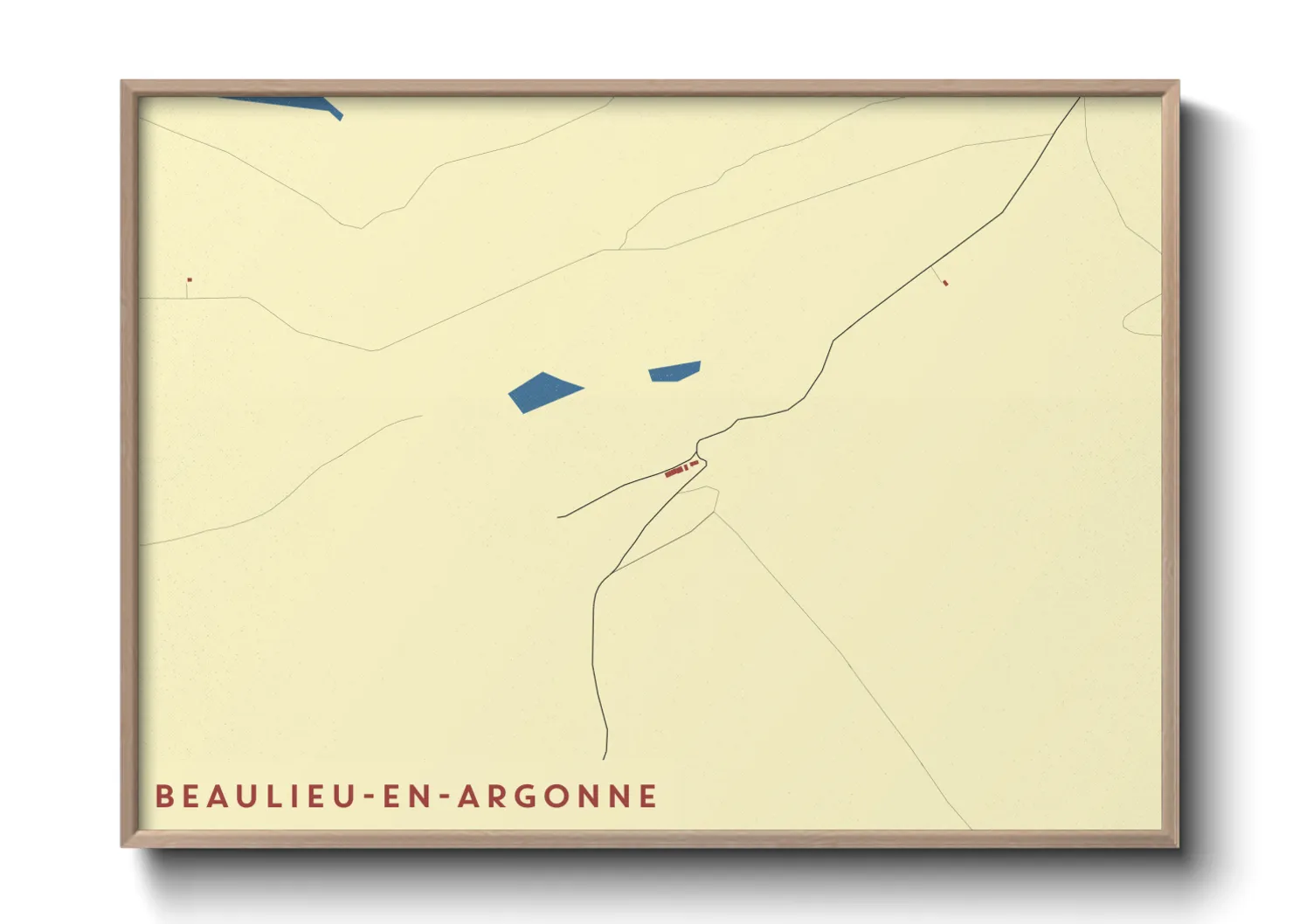 Une affiche de carte sur Beaulieu-en-Argonne