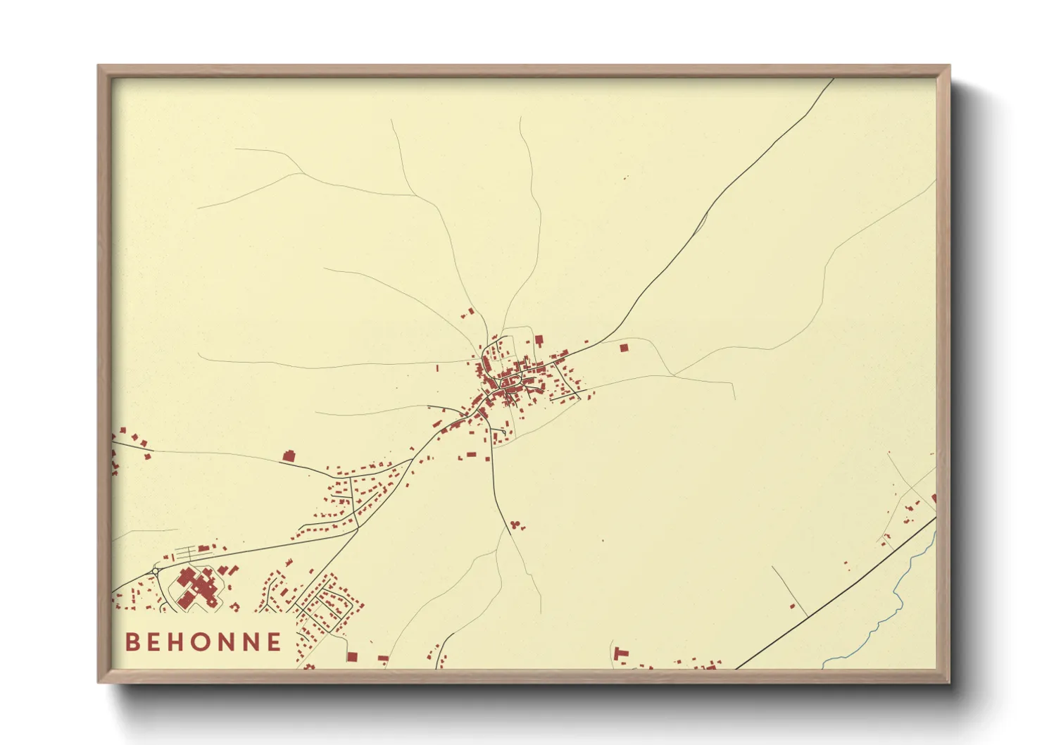 Une affiche de carte sur Behonne