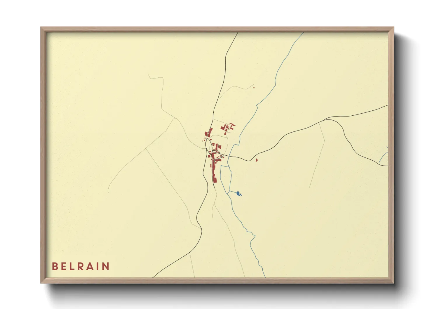 Une affiche de carte sur Belrain
