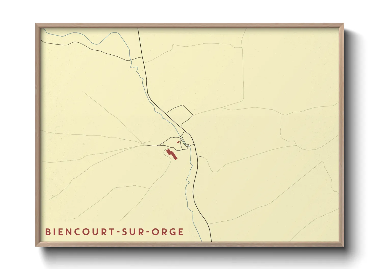 Une affiche de carte sur Biencourt-sur-Orge