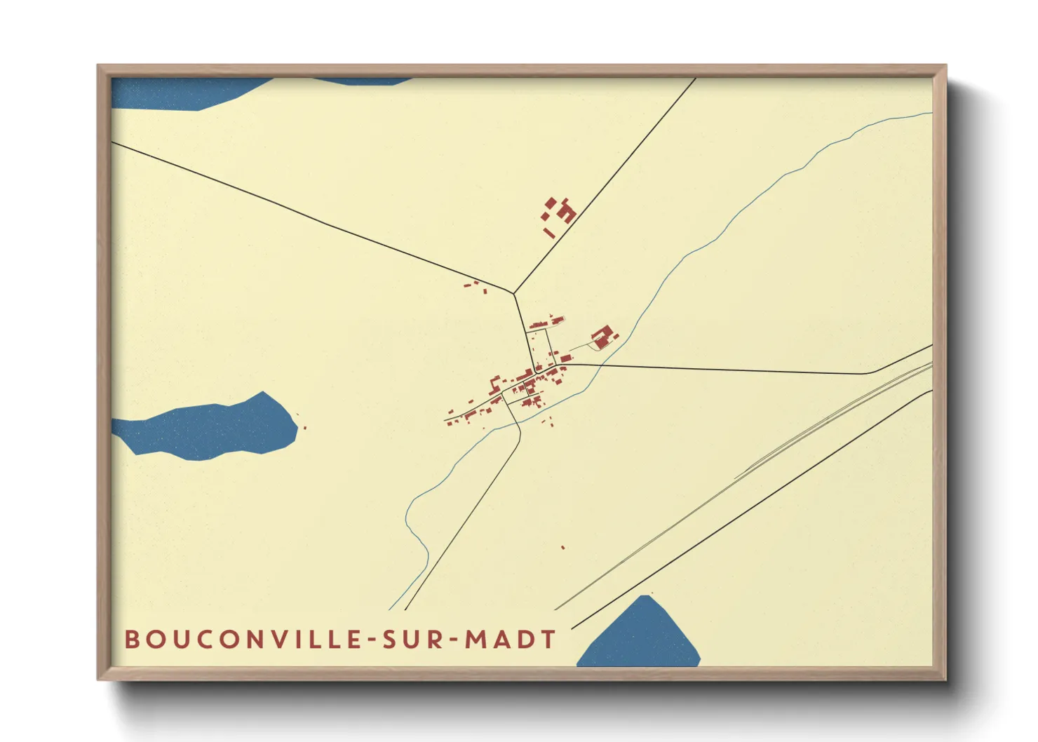 Une affiche de carte sur Bouconville-sur-Madt