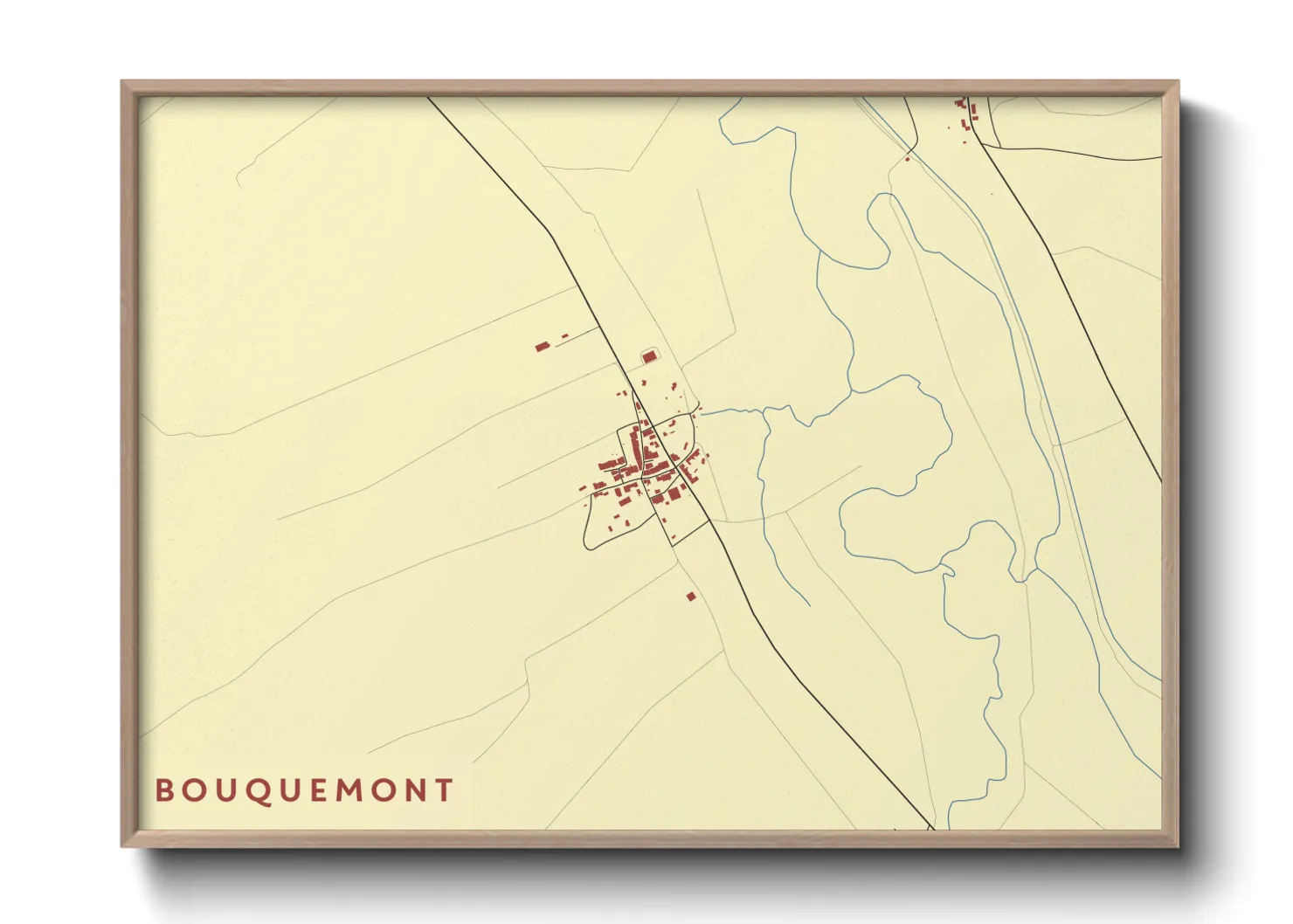 Une affiche de carte sur Bouquemont