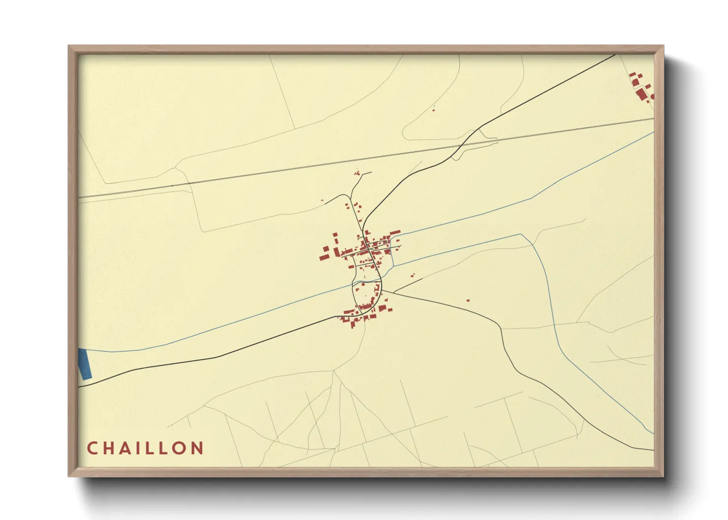 Une affiche de carte sur Chaillon