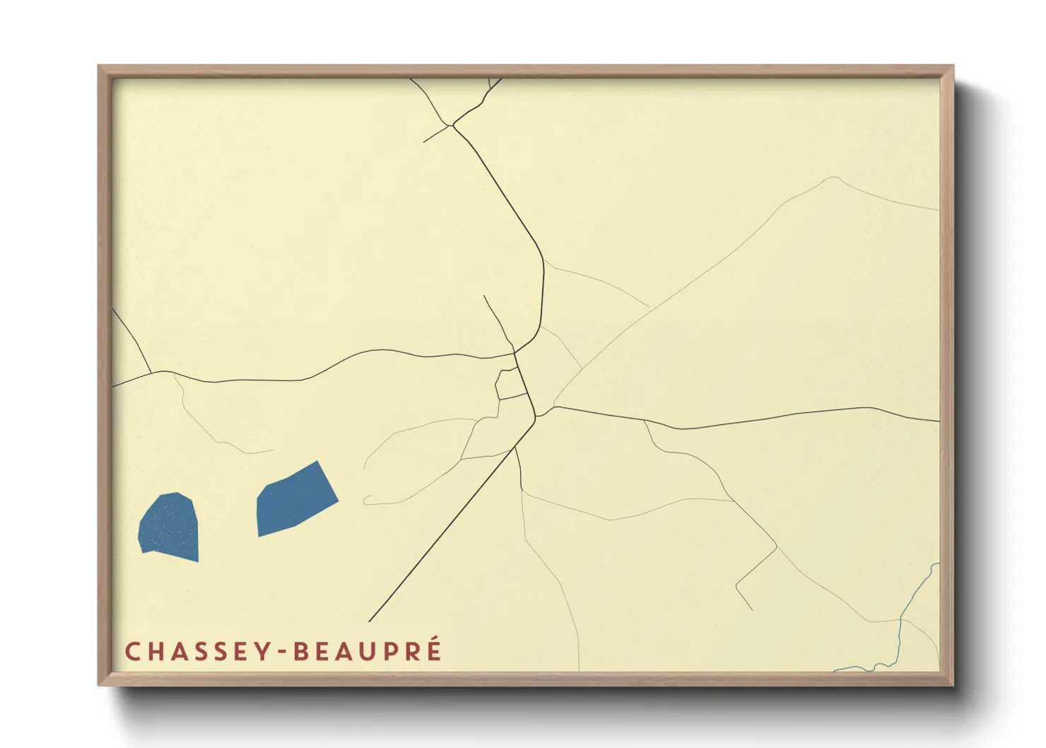 Une affiche de carte sur Chassey-Beaupré