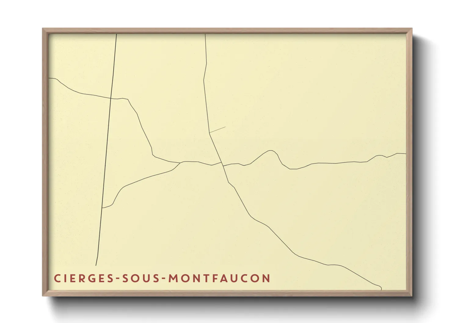 Une affiche de carte sur Cierges-sous-Montfaucon