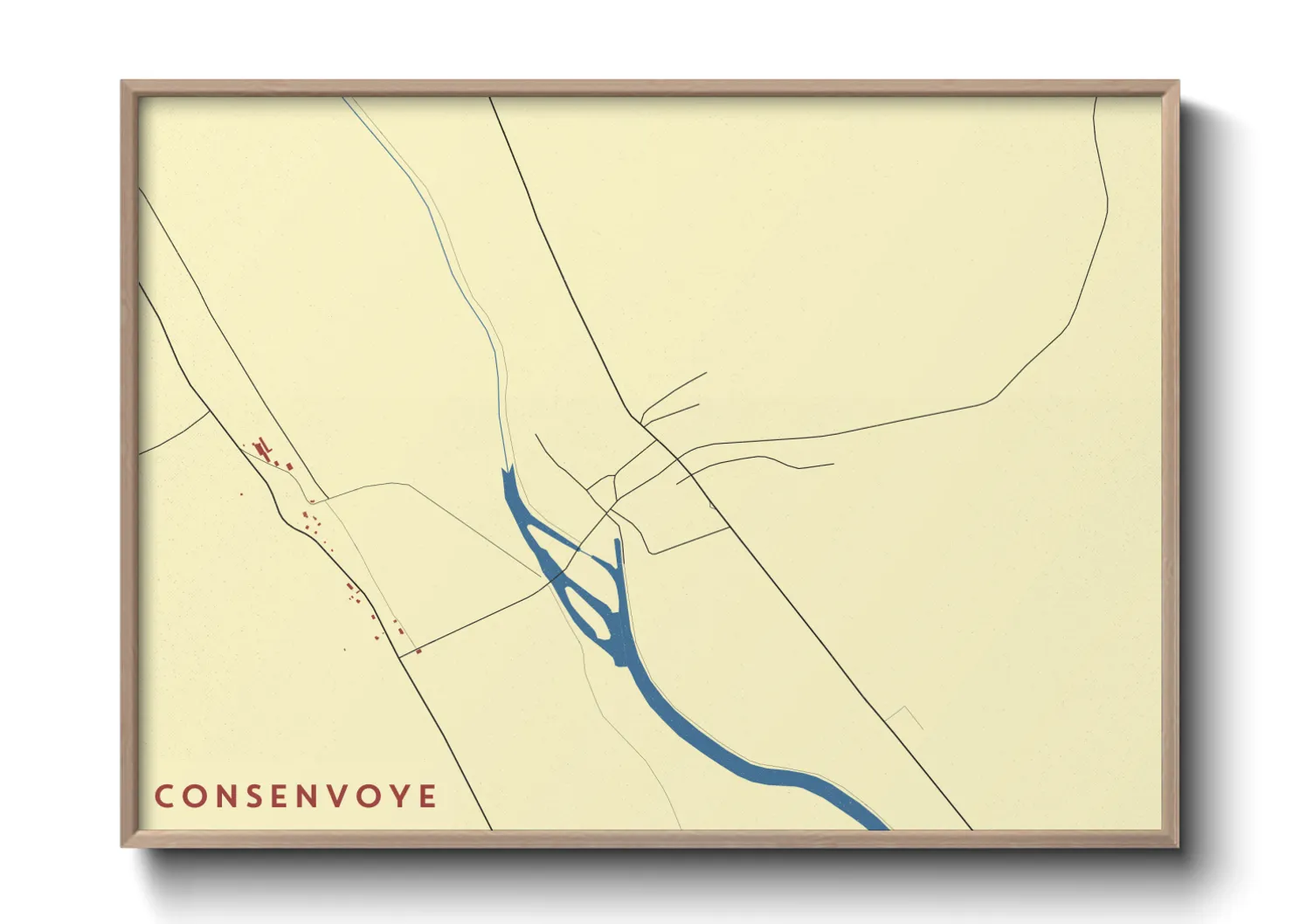 Une affiche de carte sur Consenvoye