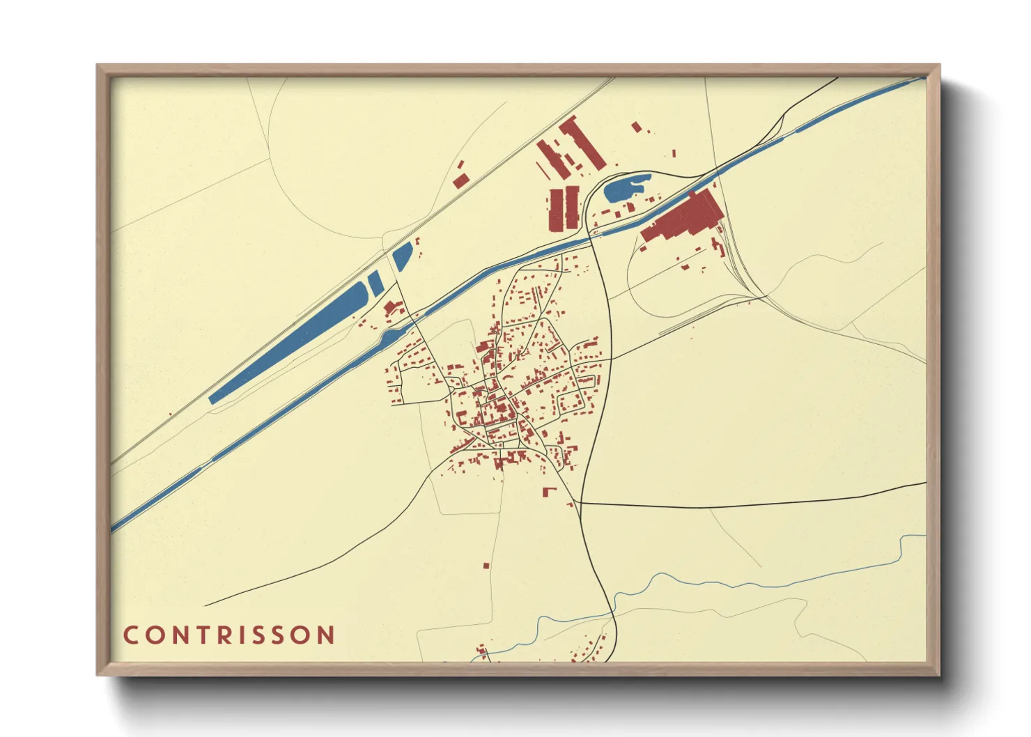 Une affiche de carte sur Contrisson