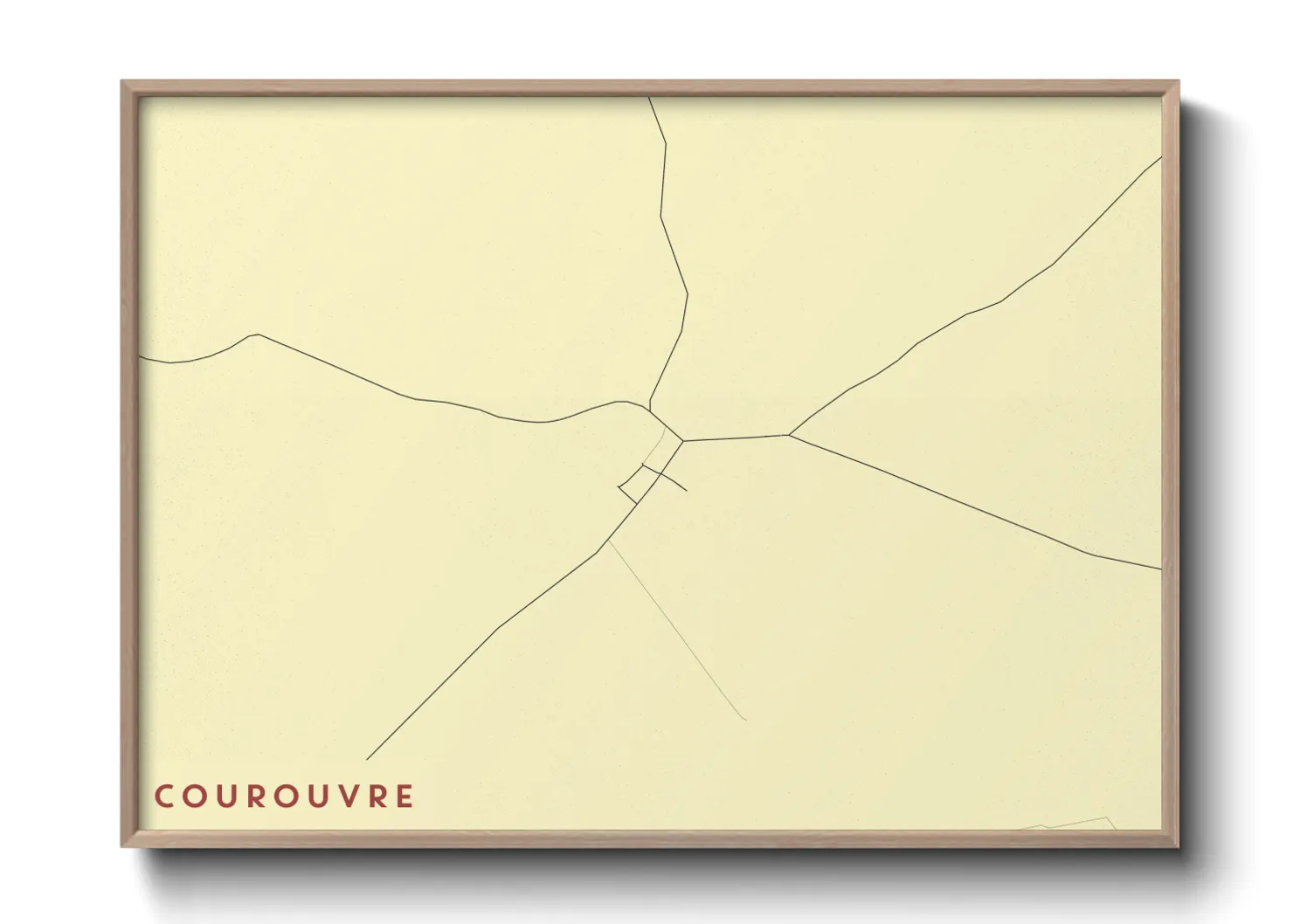 Une affiche de carte sur Courouvre