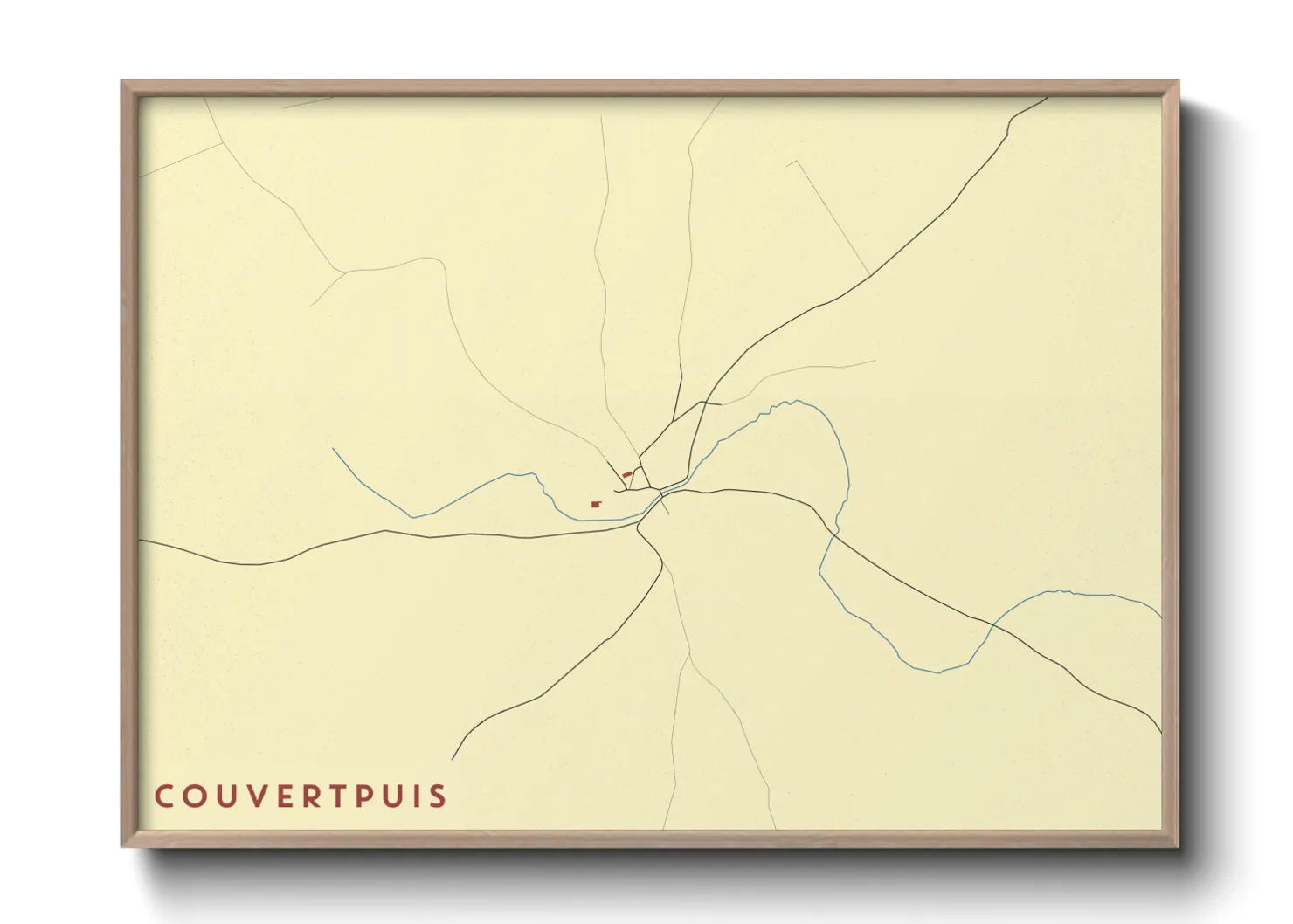 Une affiche de carte sur Couvertpuis