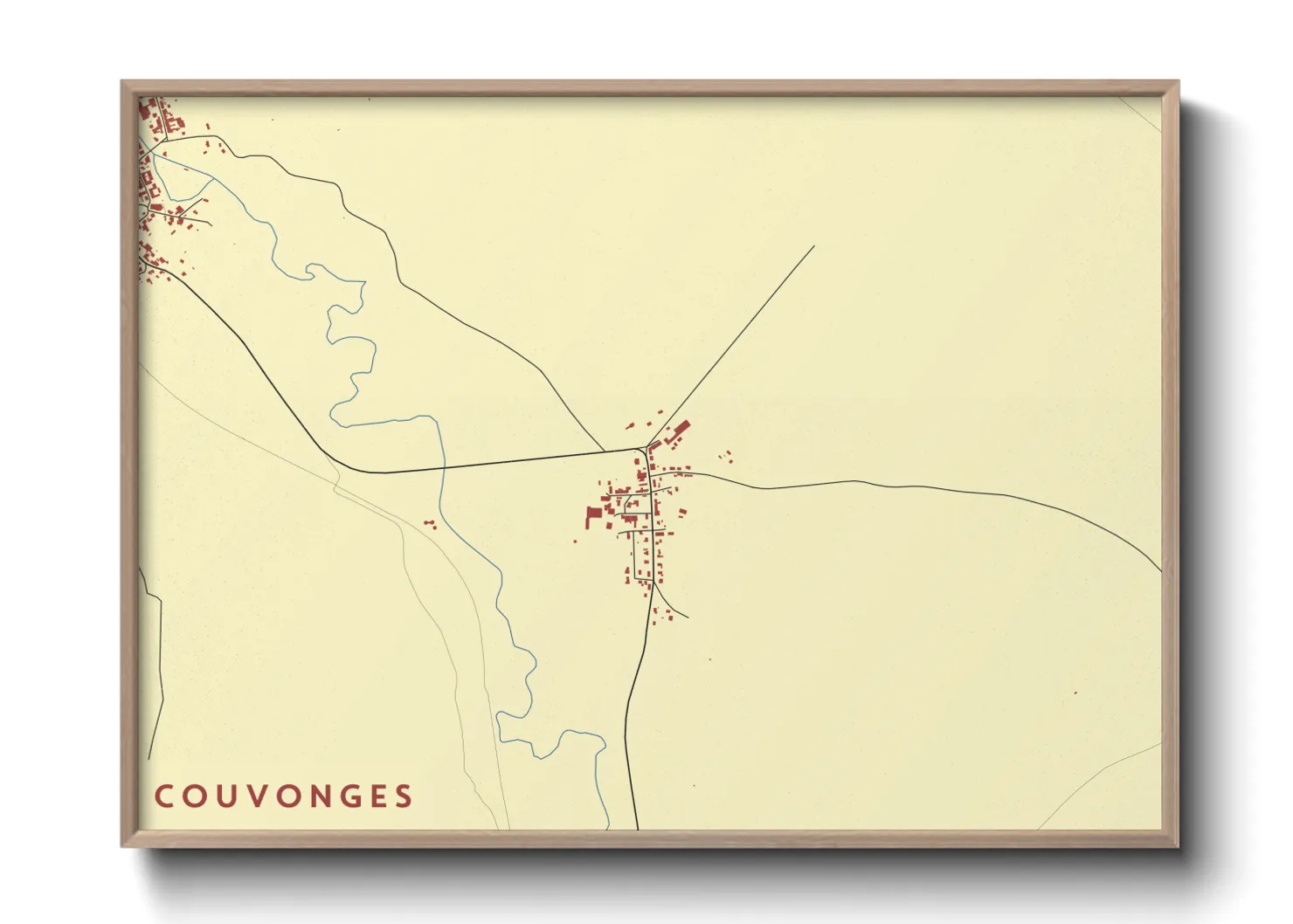 Une affiche de carte sur Couvonges