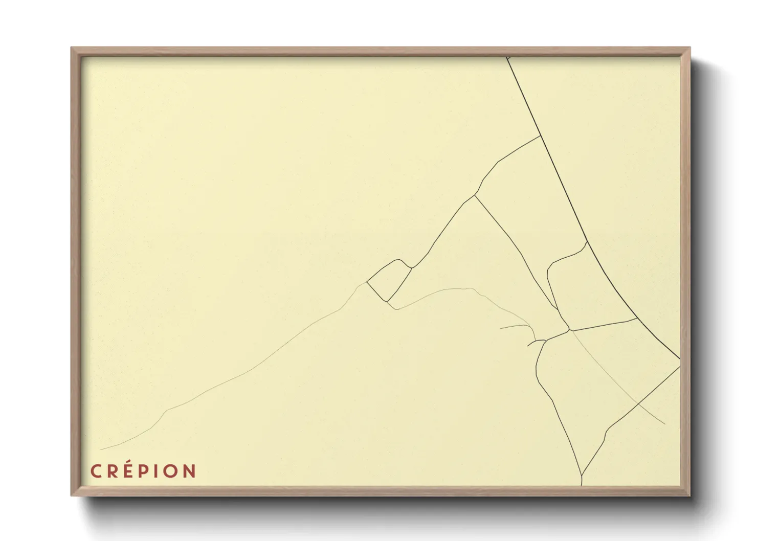 Une affiche de carte sur Crépion