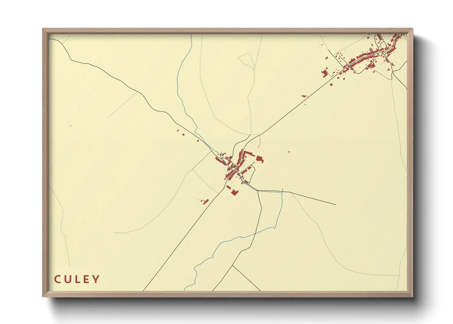 Une affiche de carte sur Culey