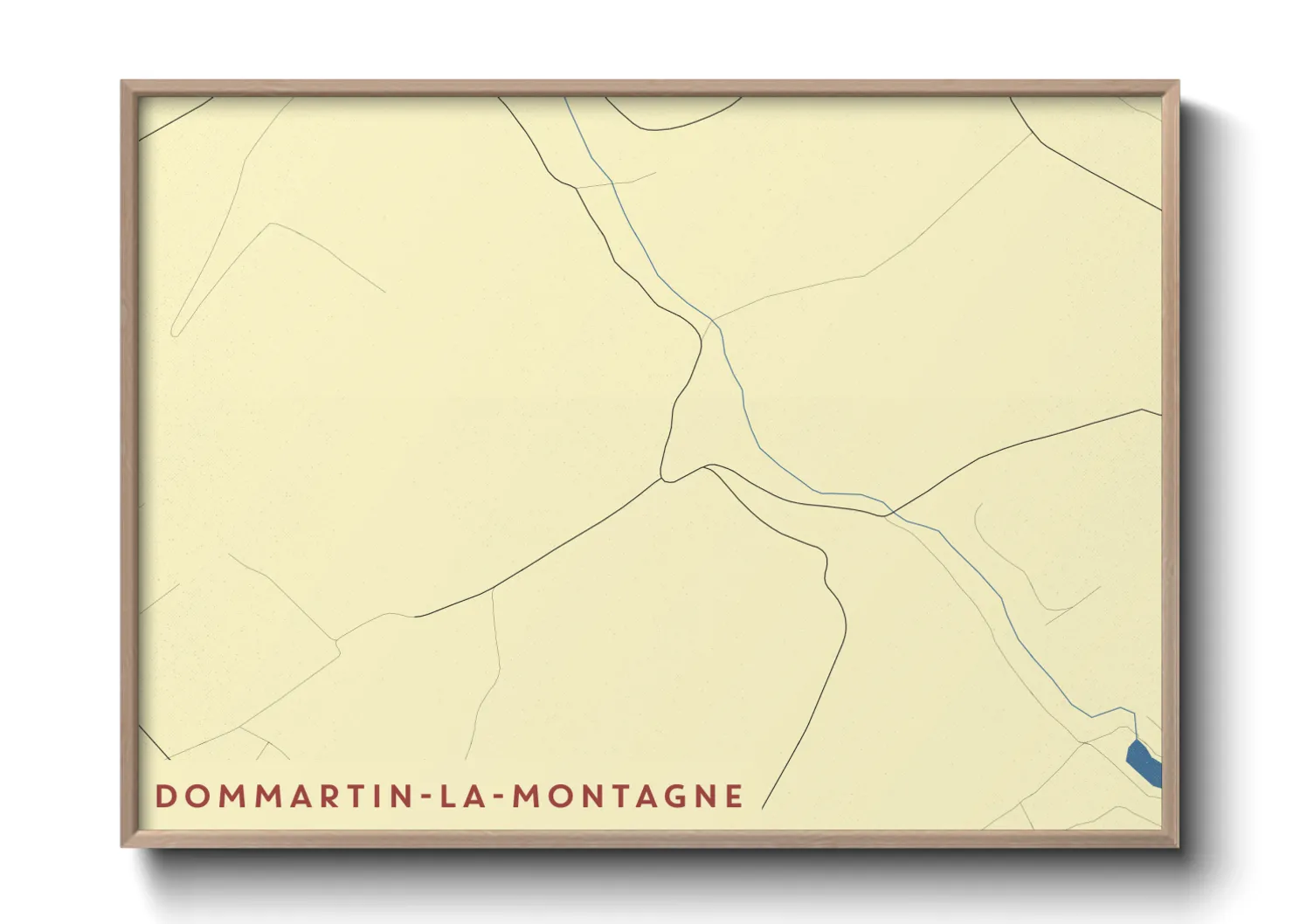 Une affiche de carte sur Dommartin-la-Montagne