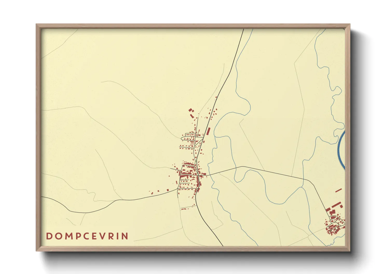 Une affiche de carte sur Dompcevrin