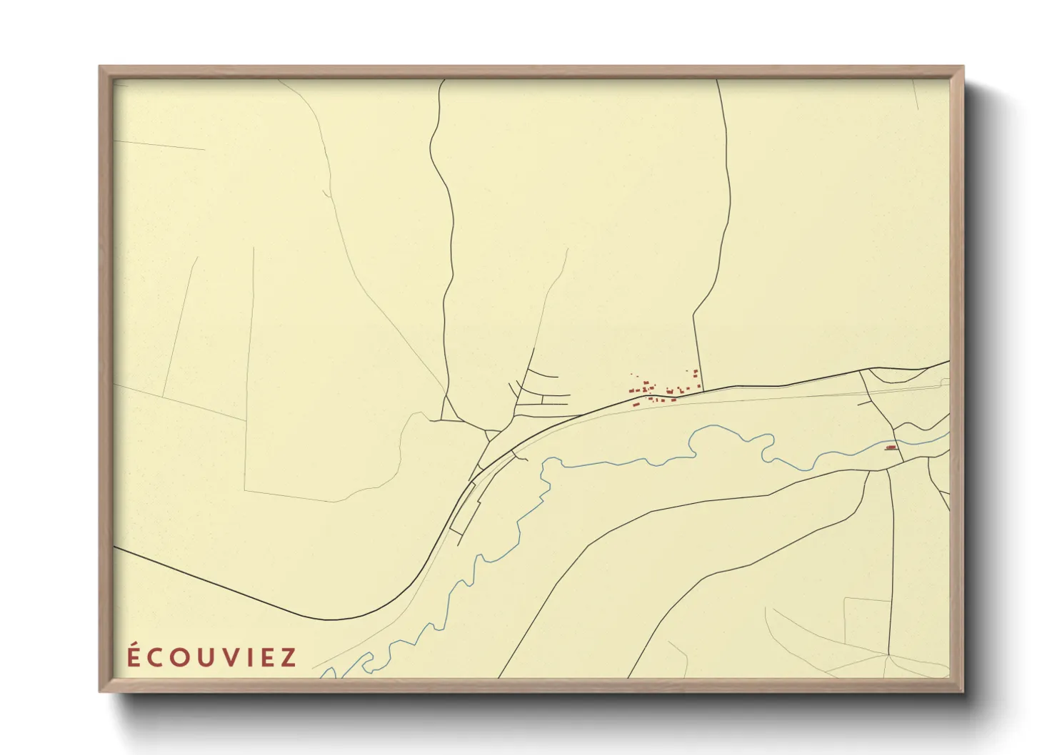 Une affiche de carte sur Écouviez
