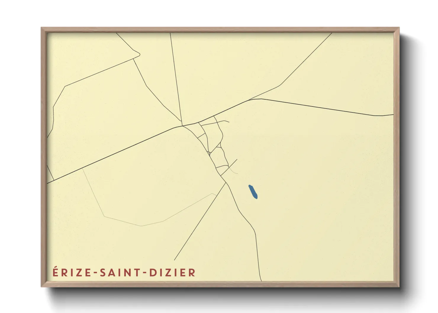 Une affiche de carte sur Érize-Saint-Dizier