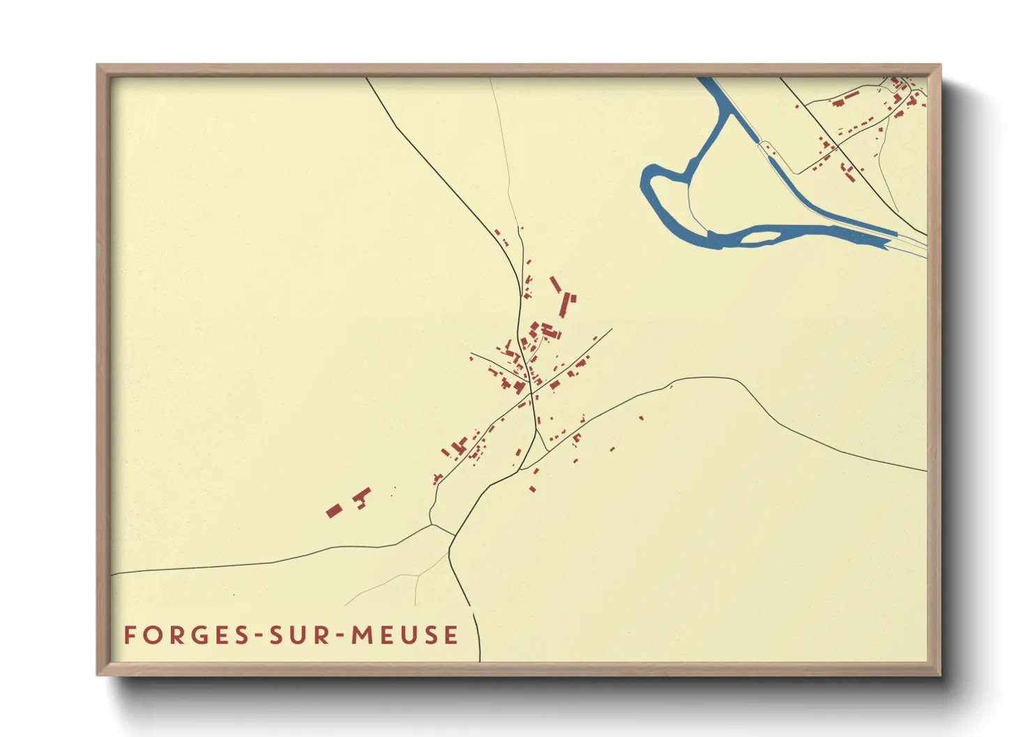 Une affiche de carte sur Forges-sur-Meuse