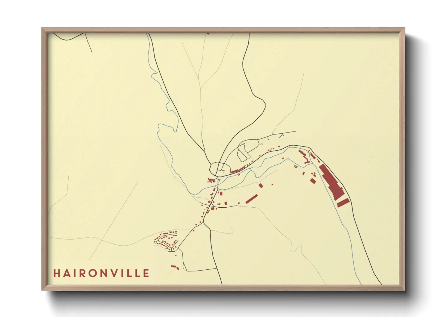Une affiche de carte sur Haironville